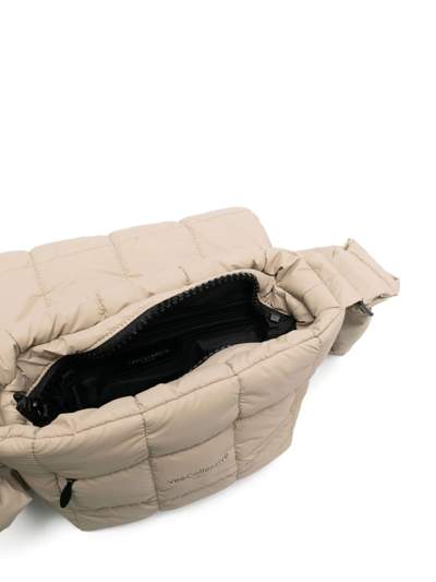 Shop Veecollective Quilted Shoulder Bag In 中性色