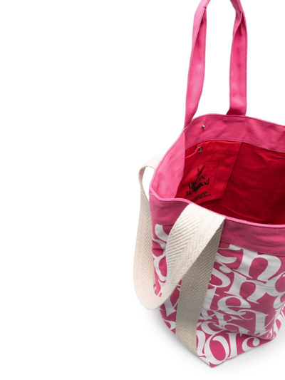 Vivienne Westwood Worker Runner Canvas Tote Bag In 粉色 | ModeSens