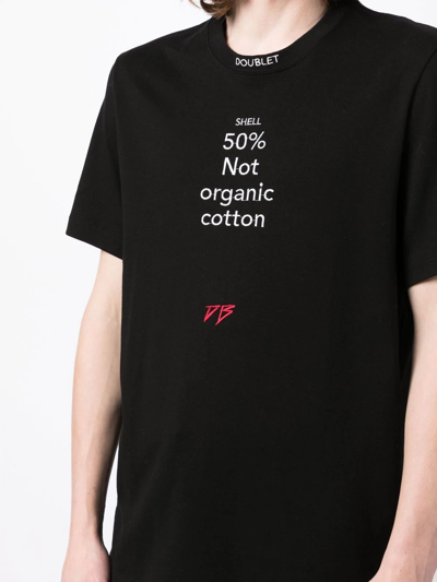 Shop Doublet Logo-print Cotton T-shirt In 黑色