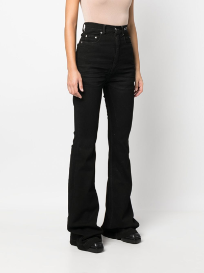 Shop Rick Owens Drkshdw High-waisted Bootcut Jeans In 黑色