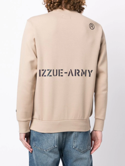 Shop Izzue Logo-print Sweatshirt In 褐色