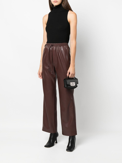 Shop Durazzi Milano Flip-lock Leather Shoulder Bag In 黑色