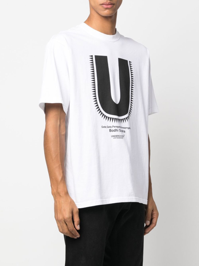Shop Undercover Logo-print Cotton T-shirt In 白色