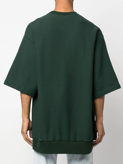 Shop Undercover Short-sleeve Cotton Sweatshirt In 绿色