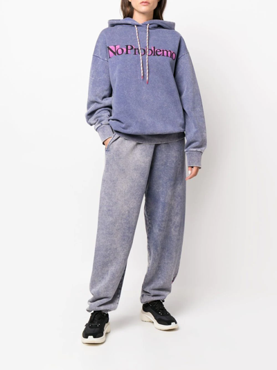 Shop Aries No Problemo Print Track Pants In Purple