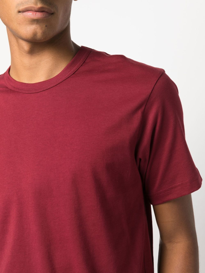 Shop Comme Des Garçons Shirt Short-sleeve Cotton T-shirt In Red
