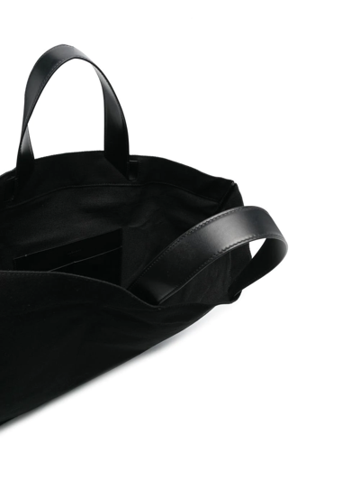 Shop Jil Sander Logo-print Tote Bag In 黑色