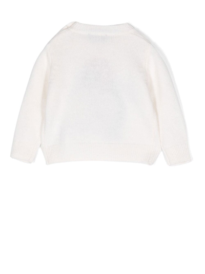 Il Gufo Patch-detail Crew Neck Jumper In 白色