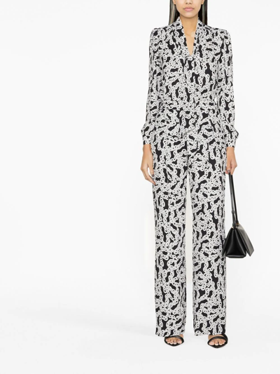 Shop Diane Von Furstenberg Brooklyn Straight-leg Trousers In Black