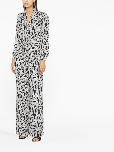 Shop Diane Von Furstenberg Brooklyn Straight-leg Trousers In Black