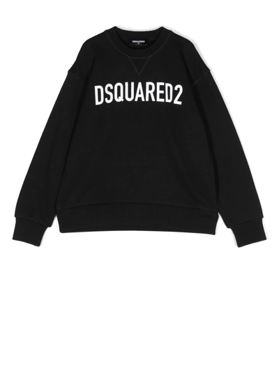 Shop Dsquared2 Logo Print Sweatshirt In 黑色