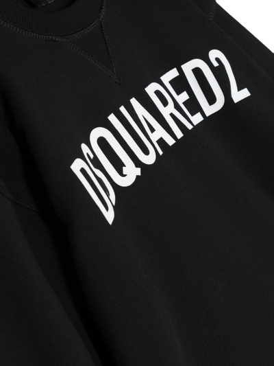 Shop Dsquared2 Logo Print Sweatshirt In 黑色