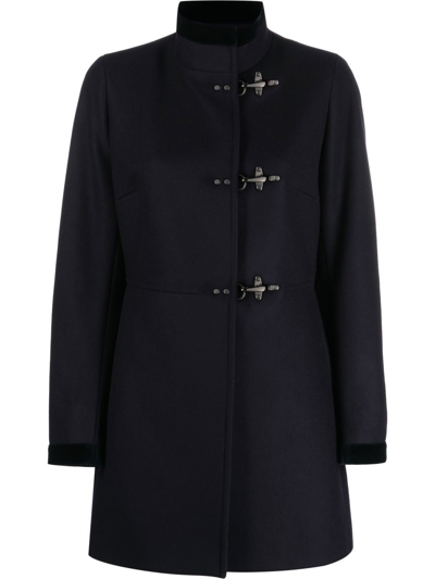 Shop Fay Virginia Single-breasted Duffle Coat In 蓝色