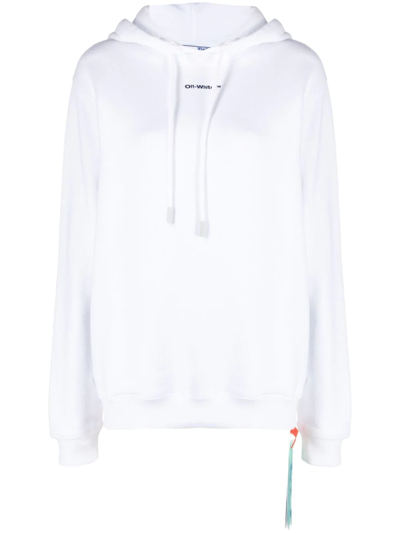 Shop Off-white Arrows Cotton Hoodie In 白色