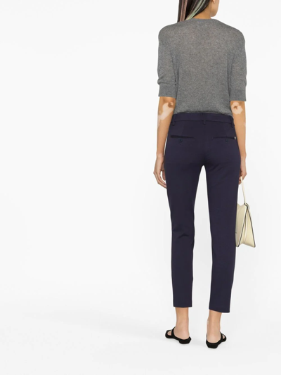 Dondup Slim-cut Cropped Trousers In 蓝色