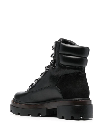 Tory Burch Lug Miller Leather Boots In 黑色