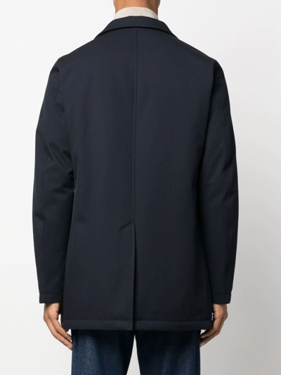 Herno Quilted Double-breasted Coat In 蓝色