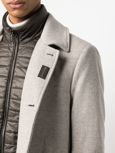Moorer Quilted Single-breasted Coat In 中性色
