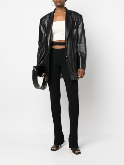 Andreädamo Andreadamo Black Stretch Viscose Blend Pant In 黑色