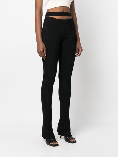 Andreädamo Andreadamo Black Stretch Viscose Blend Pant In 黑色