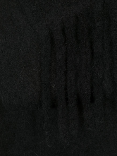 Shop Iro Logo-patch Fringed Edge Scarf In 黑色