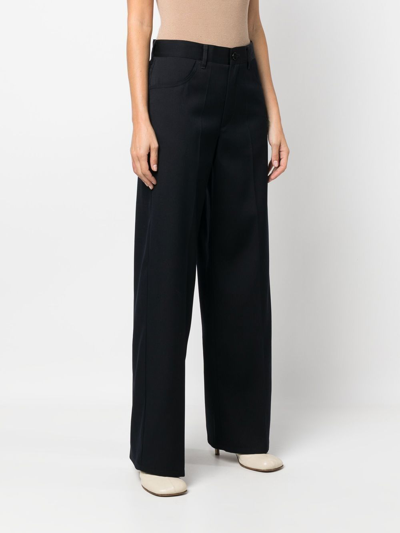 Shop Jil Sander Straight-leg Trousers In 蓝色