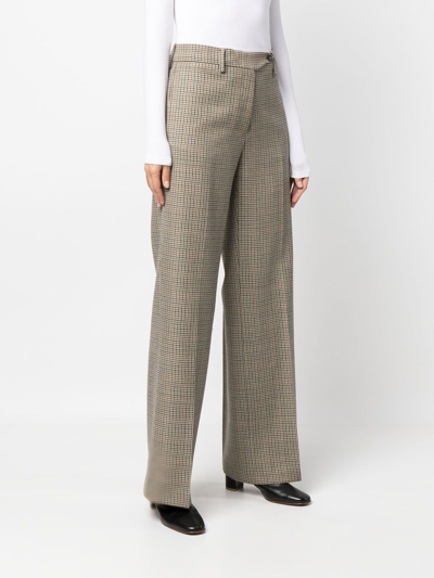 N°21 Check-print Wool Trousers In 中性色