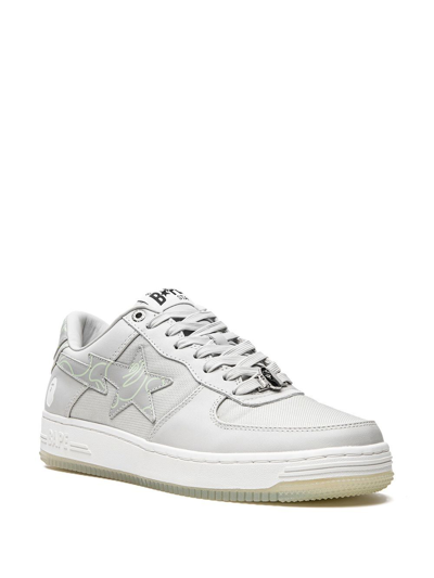 A Bathing Ape Star-patch Low-top Sneakers In Grey