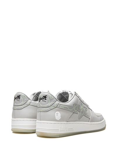 A Bathing Ape Star-patch Low-top Sneakers In Grey