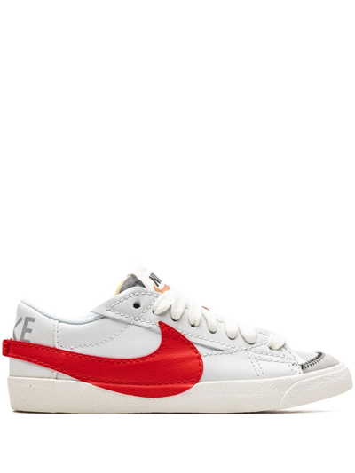 Shop Nike Blazer Low 77 Jumbo "university Red" Sneakers In White