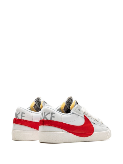 Shop Nike Blazer Low 77 Jumbo "university Red" Sneakers In White