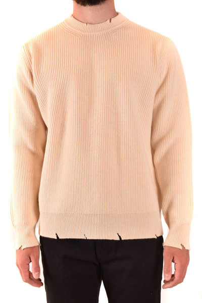 Shop Laneus Men's  Beige Wool Sweater