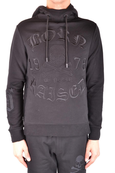 Shop Philipp Plein Men's  Black Cotton Sweatshirt