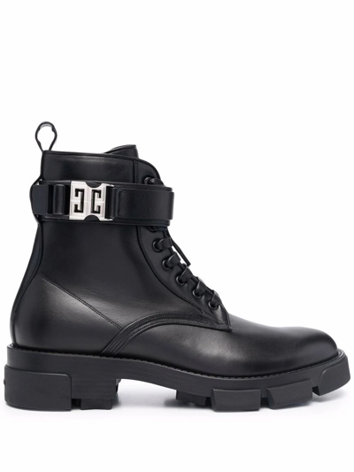 Shop Givenchy Men's  Black Leather Ankle Boots
