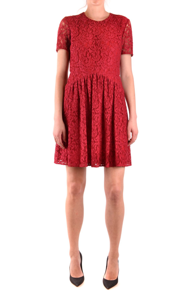 Shop Burberry Women's  Red Polyester Dress