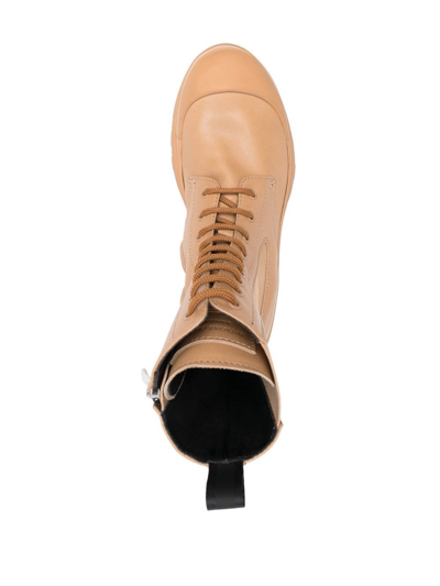 Shop Officine Creative Pallet Leather Boots In Neutrals
