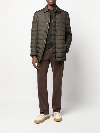 Brioni Two-pocket Quilted Jacket In Grün