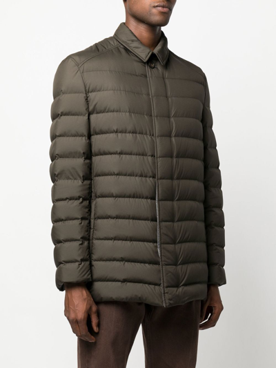 Brioni Two-pocket Quilted Jacket In Grün