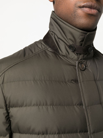 Brioni Two-pocket Quilted Jacket In Grün