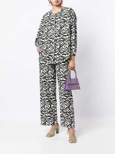 Bambah Geometric-print Cairo Shirt In Black