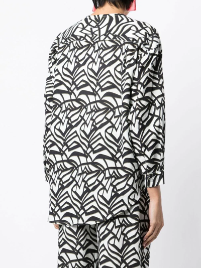 Shop Bambah Geometric-print Cairo Shirt In Black