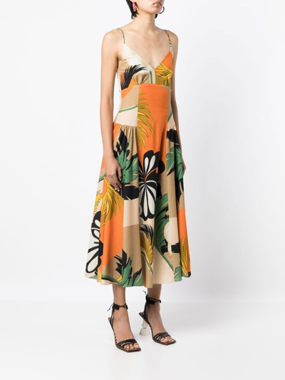 Shop Bambah Amazonia Mix-print Sleeveless Dress In Multicolour