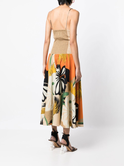 Shop Bambah Amazonia Mix-print Sleeveless Dress In Multicolour