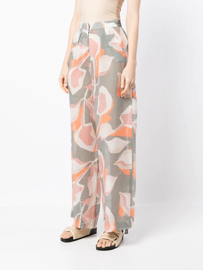 Shop Bambah Gana Abstract-print Trousers In Green
