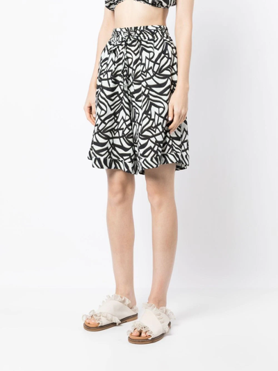 Bambah Geometric-print Bermuda Shorts In White