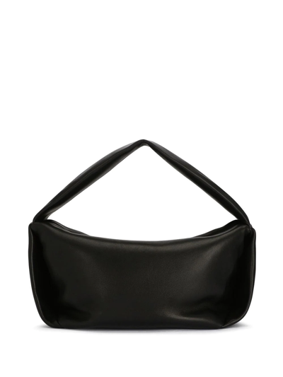 Shop Dolce & Gabbana Soft Logo-tag Leather Shoulder Bag In Black