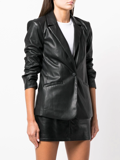 Shop Cinq À Sept Kylie Faux Leather Jacket In Black