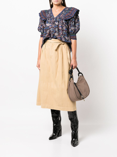 Shop Sea Therese Cotton Twill Skirt In Neutrals