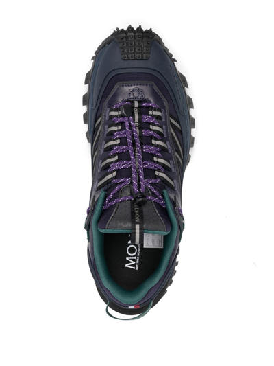Shop Moncler Low-top Lace-up Sneaker In Blue