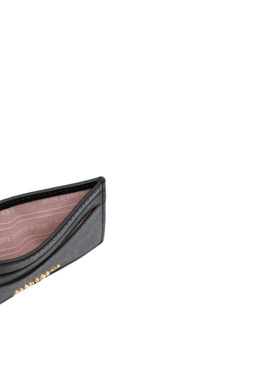 Kate Spade Logo-detail Leather Cardholder In Schwarz
